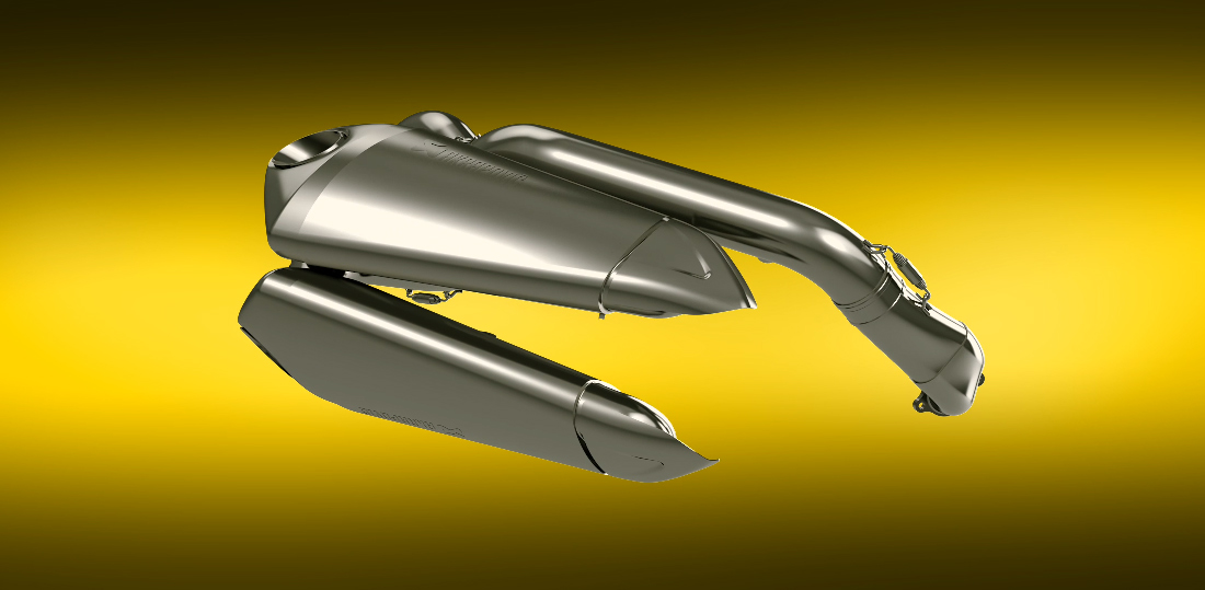 Akrapovic Motorcycle Exhaust: Particle Morphing